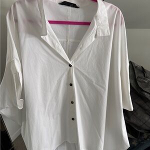 Moyuru Japan Oversized White Shirt Top Size Large Never Worn